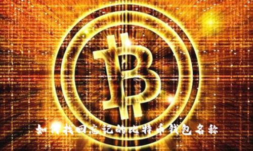 如何找回忘记的比特币钱包名称